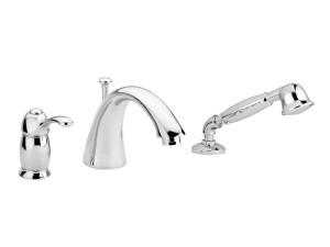 Смеситель для ванны с 3 отверстиями из хромированной латуни