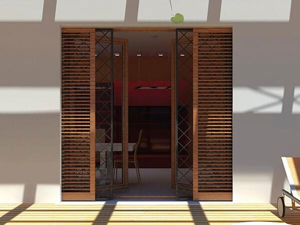 Подрамник с двумя створками для перил и жалюзи PROTEK® Outdoor ARCH-00043767