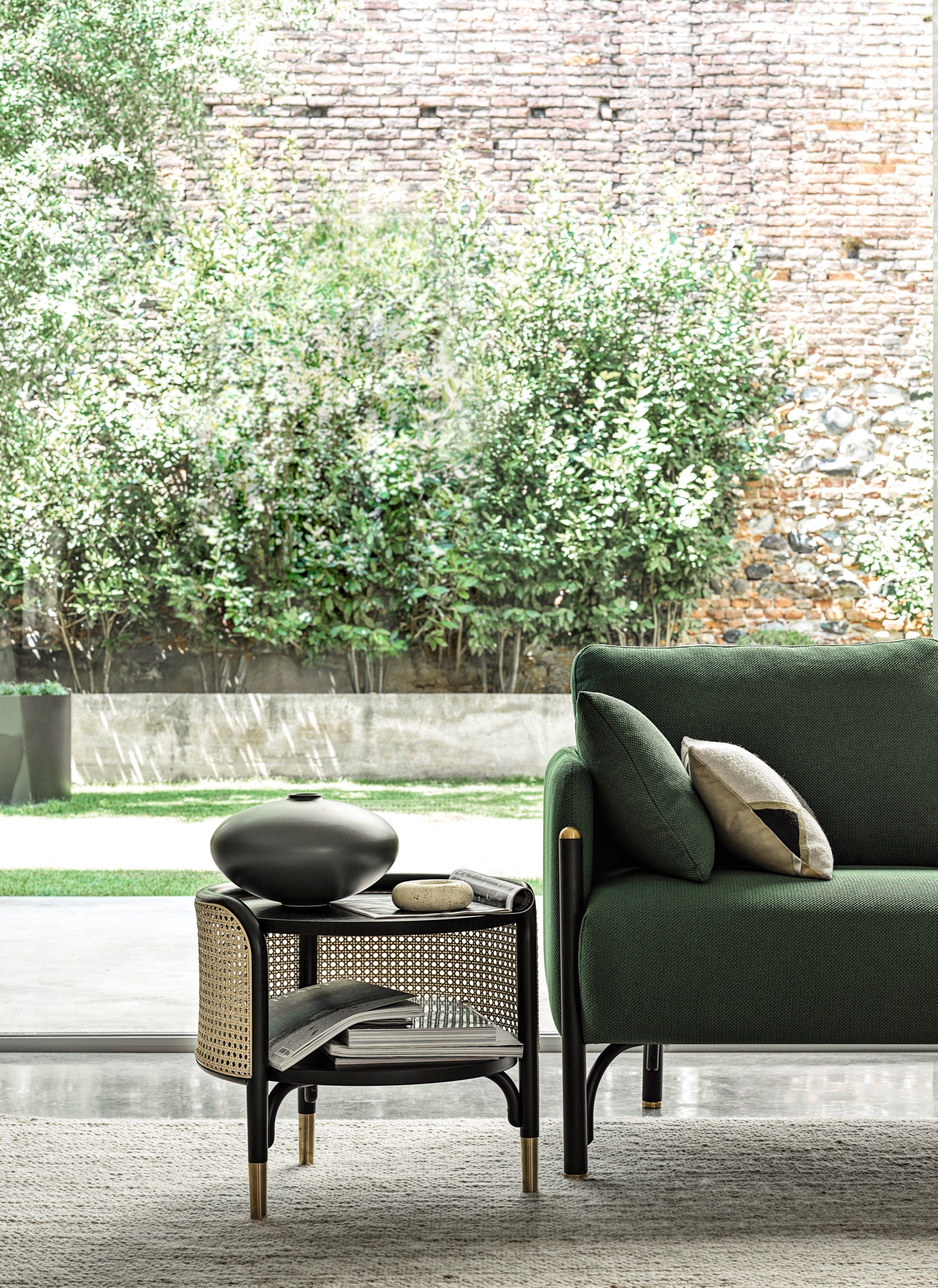 Круглый журнальный столик из бука и соломы в Вене Wiener GTV Design Mos ARCH-00049201 - Вид №4