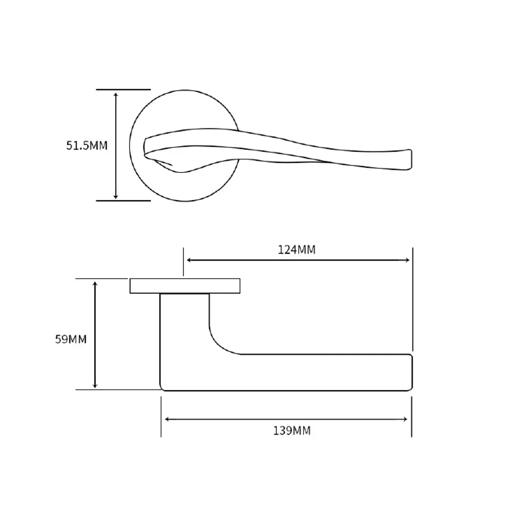 Дверные ручки Edson EDS-98B-R2, цвет хром STLM-2206198 - Вид №3
