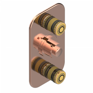 U8B-5400BE Накладка с ручкой регулировки температуры и двумя маховиками для термостатического смесителя 5400AE Thg-paris Monte Carlo с золотым фарфором Розовое золото