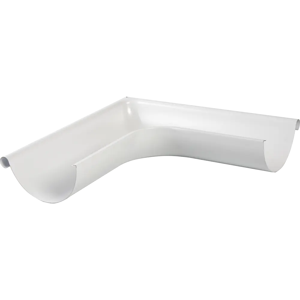 Угол желоба на 90° внешний цвет белый ИНТЕРПРОФИЛЬ STLM-2159290