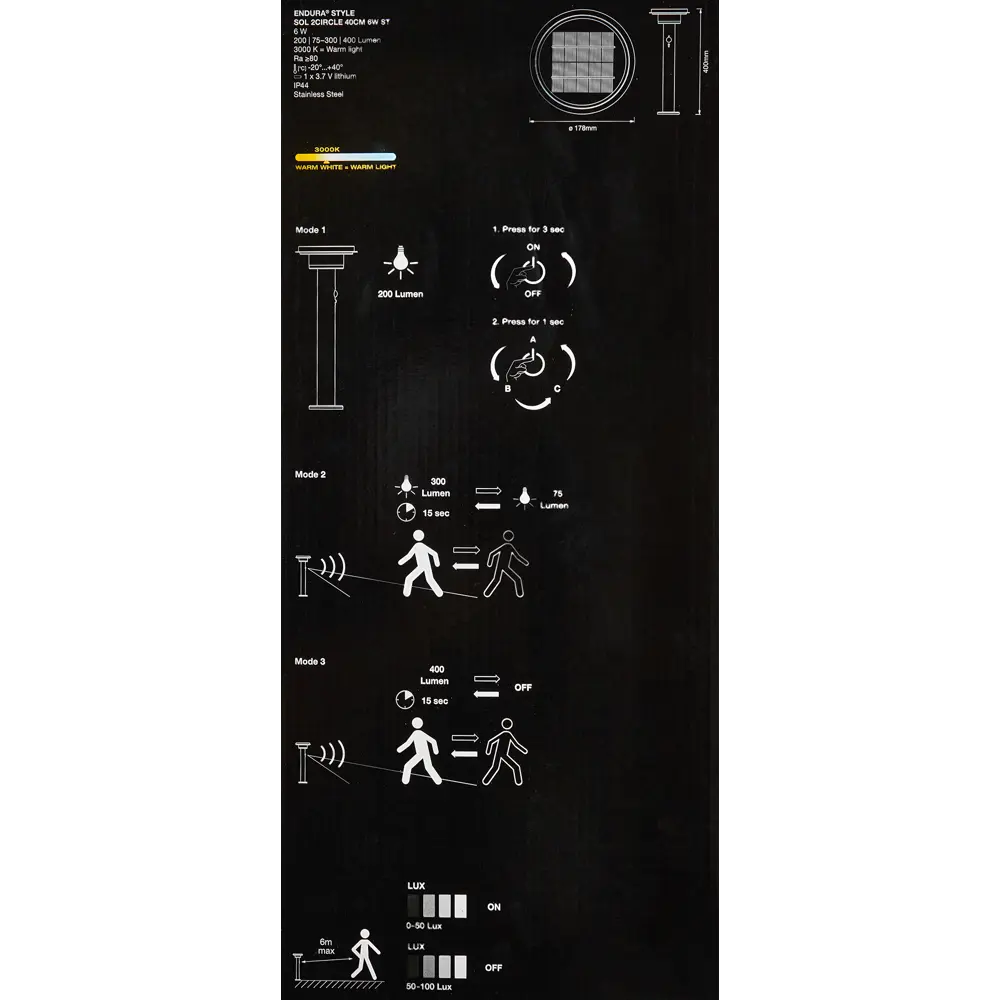 Столб уличный светодиодный Ledvance Endura 40 см STLM-2146229 - Вид №6