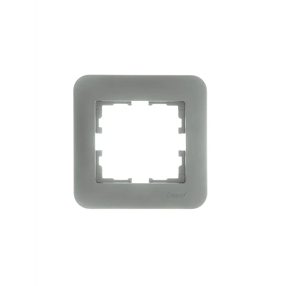 Рамка для розеток и выключателей Lezard Asti 1 пост горизонтальная цвет платина STLM-2109171 - Вид №1