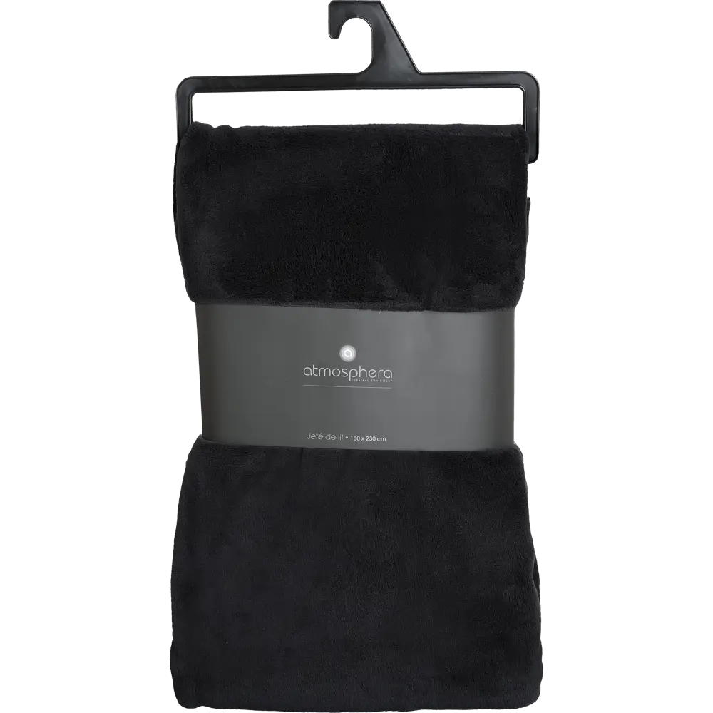 Плед 180x230 см микрофибра цвет черный Atmosphera Retro STLM-2060905 - Вид №1