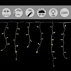 92046170 Электрогирлянда универсальная Sneha a-056r ww бахрома 50x50 м 180 ламп 1 режим работы STLM-1511301