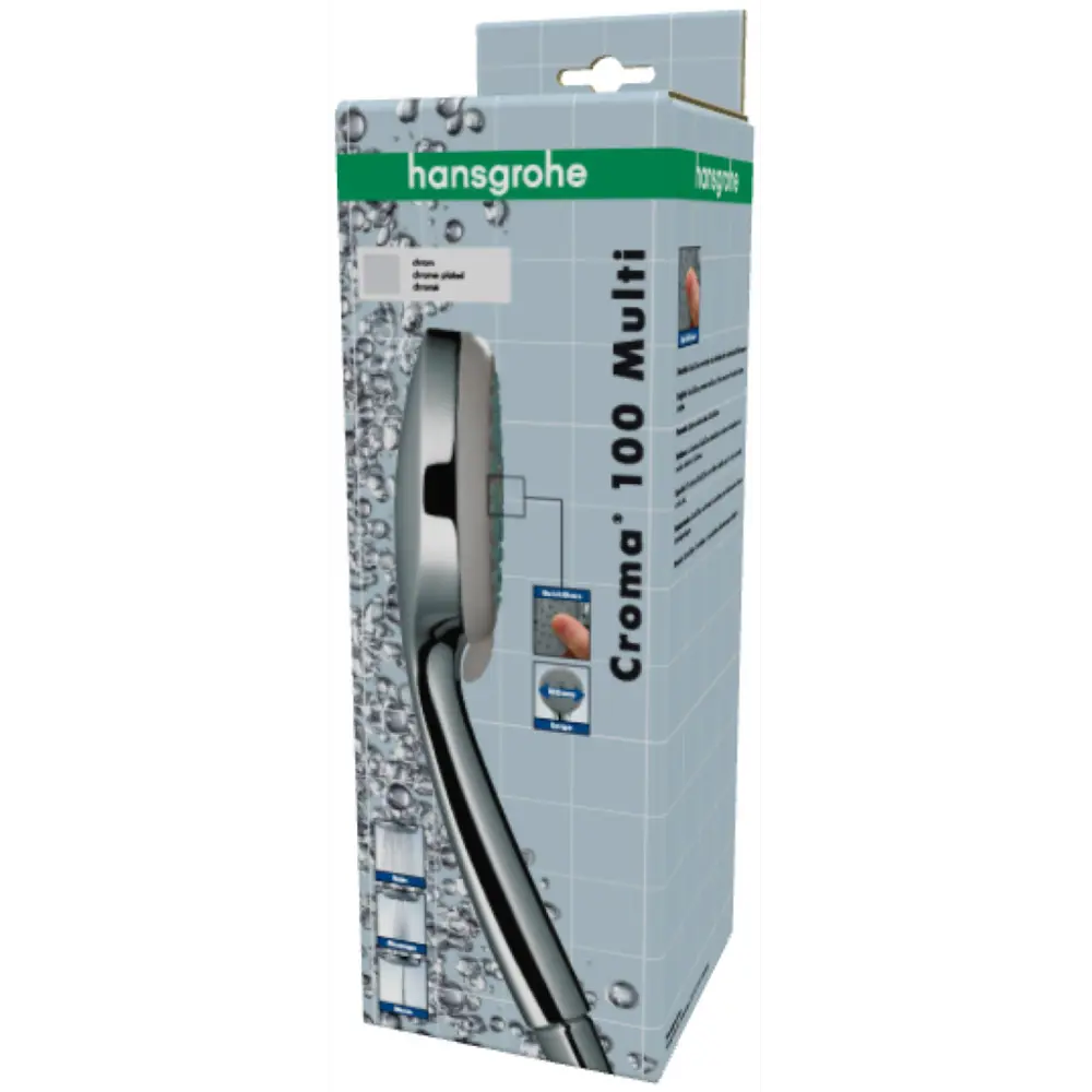 Лейка для душа Hansgrohe Croma 100 Multi 3 режима цвет хром STLM-2126655 - Вид №2