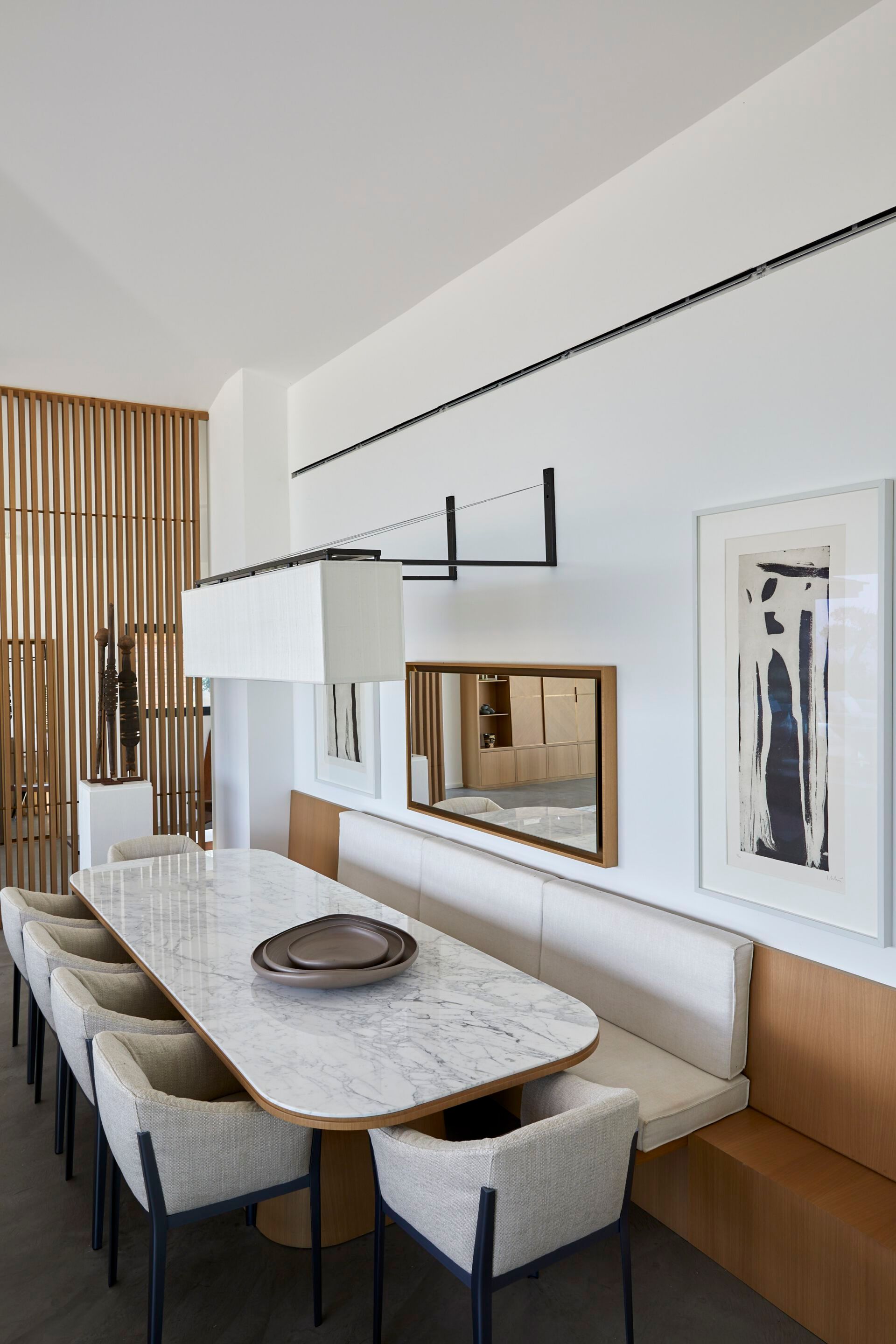 Прямоугольный стол из мрамора и грецкого ореха REDA AMALOU DESIGN ARCH-00056881 - Вид №6