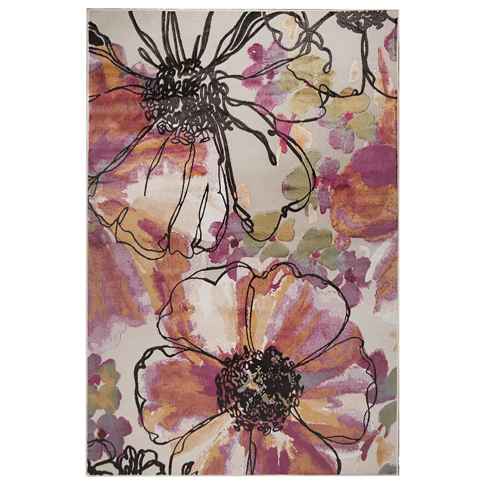 Ковер вискоза Genova 182/616161 100х140 см цвет мультиколор RAGOLLE STLM-2065043