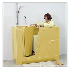 Ванна с дверцей Akcjum Oda 115-66-LH-Z сидячая левосторонняя желтая