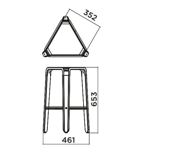 Высокий деревянный табурет с подставкой для ног Infiniti PICAPAU STOOL ARCH-00071390 - Вид №6