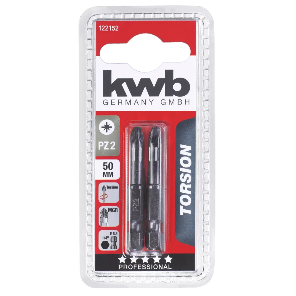 Бита KWB 122152 PZ2x50 мм, 2 шт. 89034385 STLM-2005690 Santreyd  - Вид №1