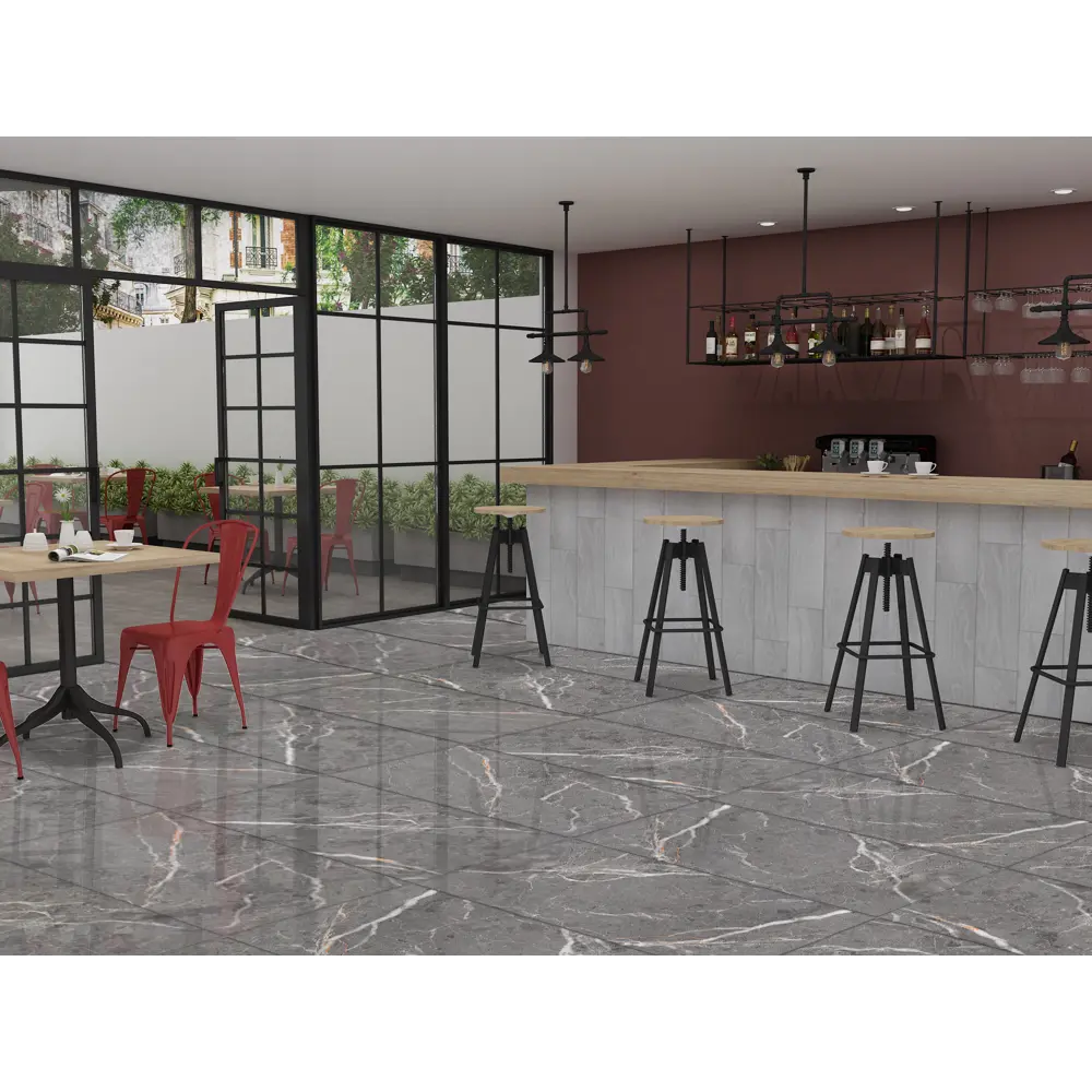 Глазурованный керамогранит Concor Lava Grey 60x120 см 1.44 м² глянцевый цвет серый STLM-2178566 - Вид №2