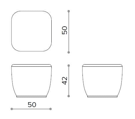 Квадратный пуф из ткани True Design Arca ARCH-00077875 - Вид №3