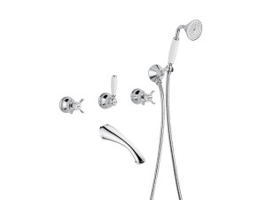 Набор для душа с 5 отверстиями из хромированной латуни