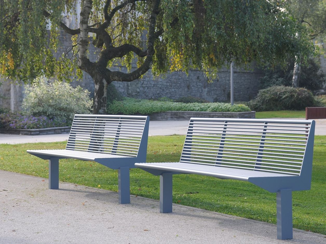 Скамья из нержавеющей стали со спинкой BENKERT BANKE Siardo ARCH-00153140 - Вид №1