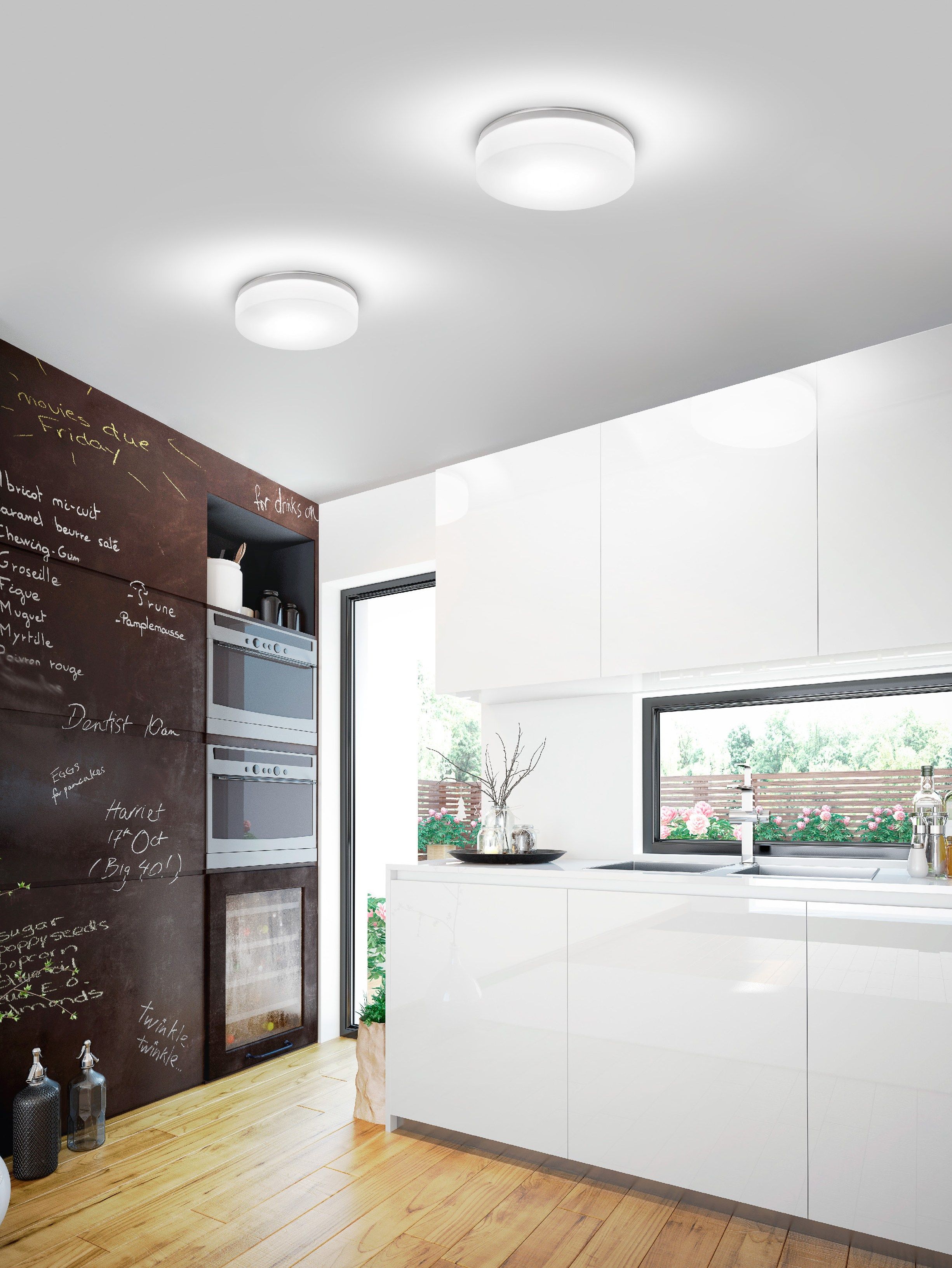 Настенный светильник / потолочный светильник из опалового стекла Zafferano Drum ARCH-00048557 - Вид №2