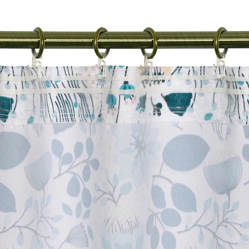 Штора на ленте «Голубой Лотос», 145х260 см, цвет голубой ВАСИЛИСА STLM-2106769 - Вид №4