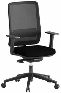 Ersa Регулируемое по высоте офисное кресло из ткани с 5 спицами и подлокотниками