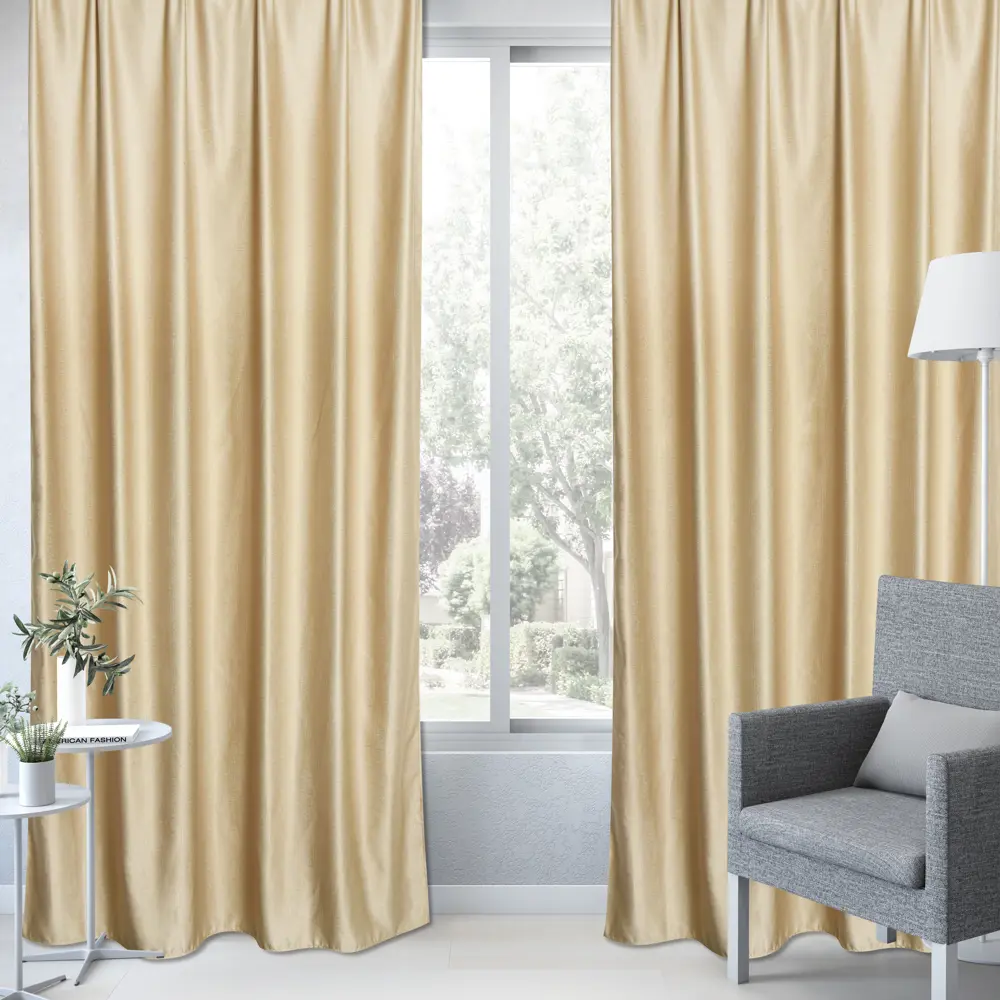 Штора на ленте Inspire Olmo 160x280 см цвет бежевый 88311131 STLM-2054293  - Вид №5
