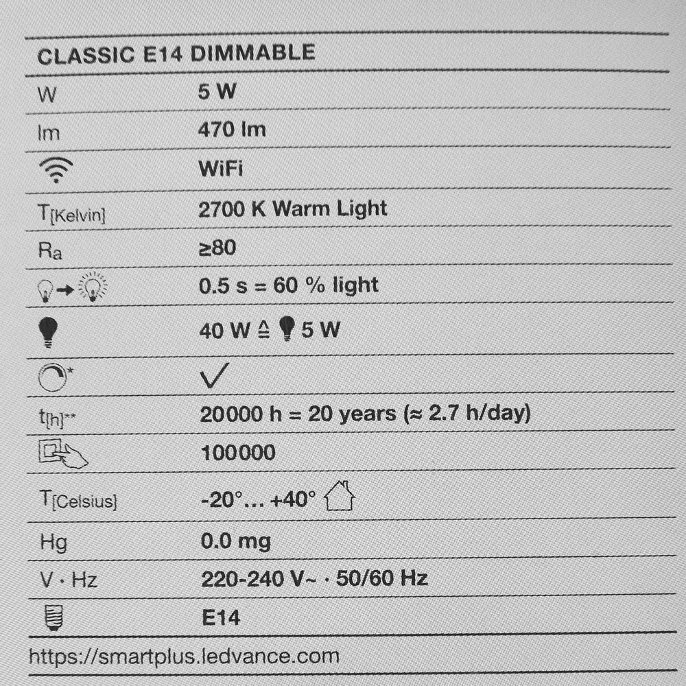 Набор умных ламп светодиодных Wi-Fi Osram Smart Plus E14 220-240 В 5 Вт шар малый матовая 470 лм, теплый белый свет, 3 шт 89143942 STLM-2191521 LEDVANCE  - Вид №5