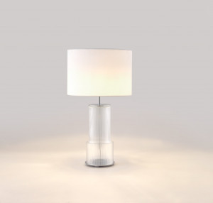 074211 Настольная лампа хромированный металл + белый абажур Aromas del Campo Atina
