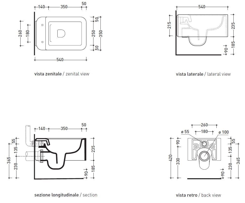 Керамический подвесной туалет Ceramica Flaminia Нил ARCH-00057590 - Вид №1