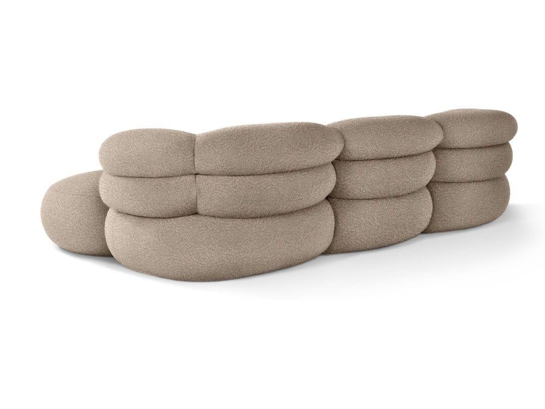 Модульный тканевый диван с полуостровом на 3 места Knoll Biboni ARCH-00052905 - Вид №6