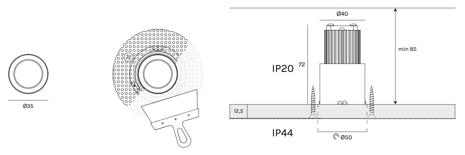 Круглый светодиодный светильник Olev TINY GHOST ARCH-00044932 - Вид №3