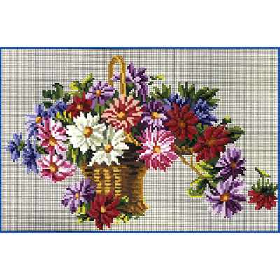 160х110кл Схема для вышивания цв. А3 ДК-013 "Корзина с цветами" Santreyd 