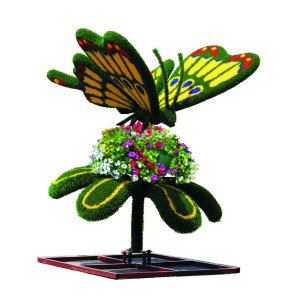 12396 цветочница декоративная в виде Бабочки с термо-чашами. конструкция вертикального озеленения LAB.Space