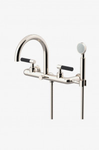 BXT17D Настенный открытый наполнитель для ванн серии Bond Union с ручным душем и ручками с эмалированными линиями гильоширования Waterworks