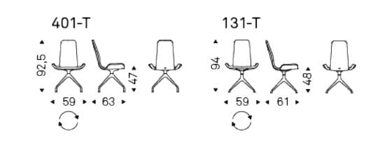 Кожаный поворотный стул Cattelan italia FLAMINGO ARCH-00131462 - Вид №8