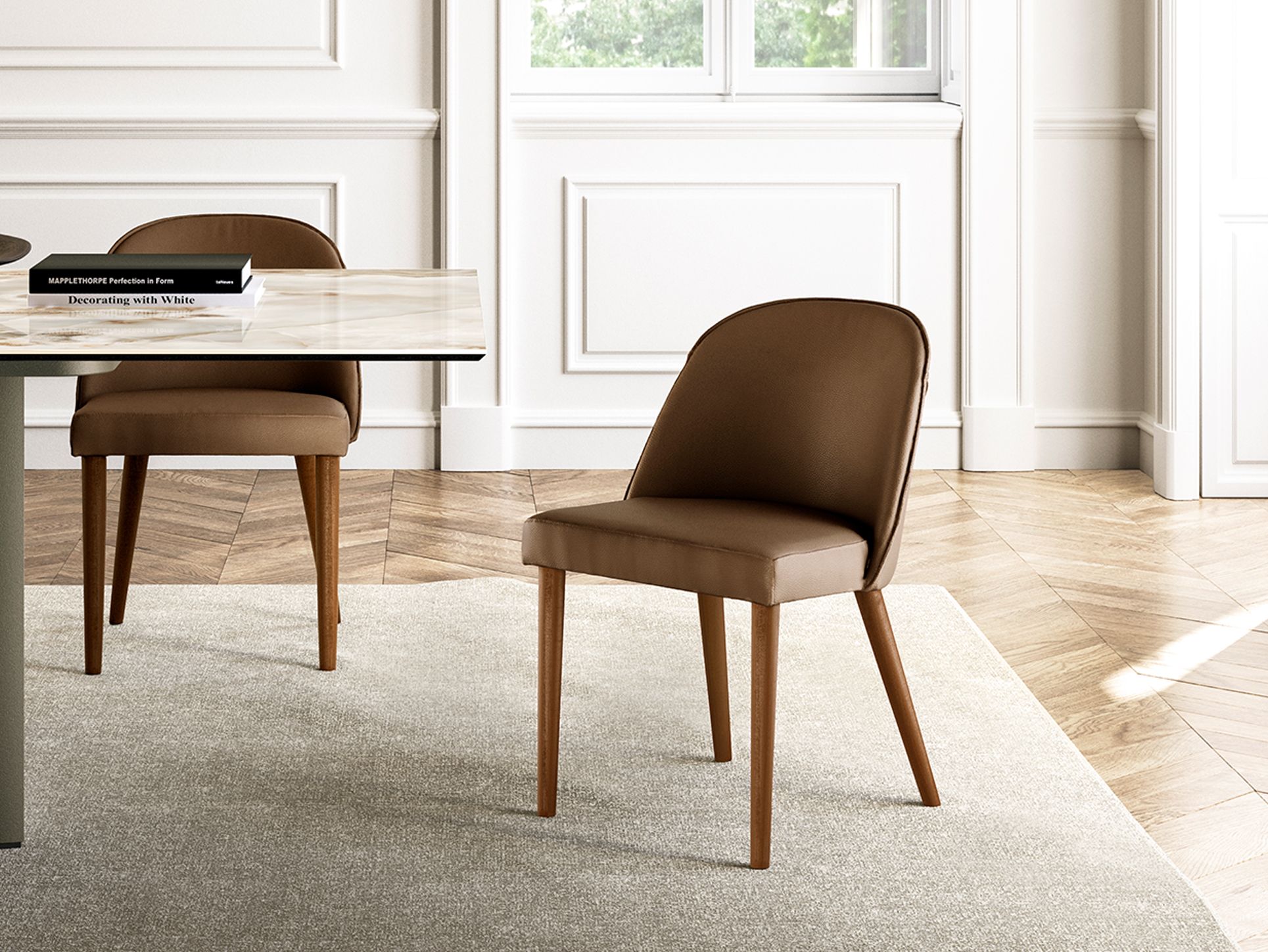 Кожаный мягкий стул EFORMA Manta ARCH-00065759 - Вид №2