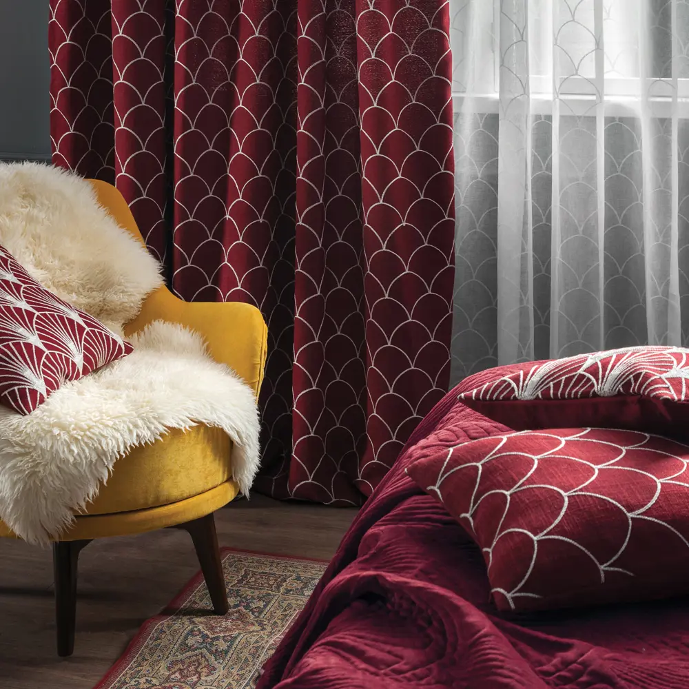 Подушка Great Gatsby Веера 40х40 см цвет красный WESS STLM-2196879 - Вид №8