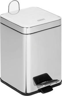 PP1206C копия квадратной корзины с педалью объемом 6 литров, глянцевая отделка mediclinics 