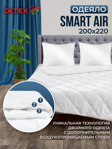 90818940 Одеяло Smart Air ОФМ-22-5, 200x220 см, полиэфирное волокно STLM-0396845 OL-TEX