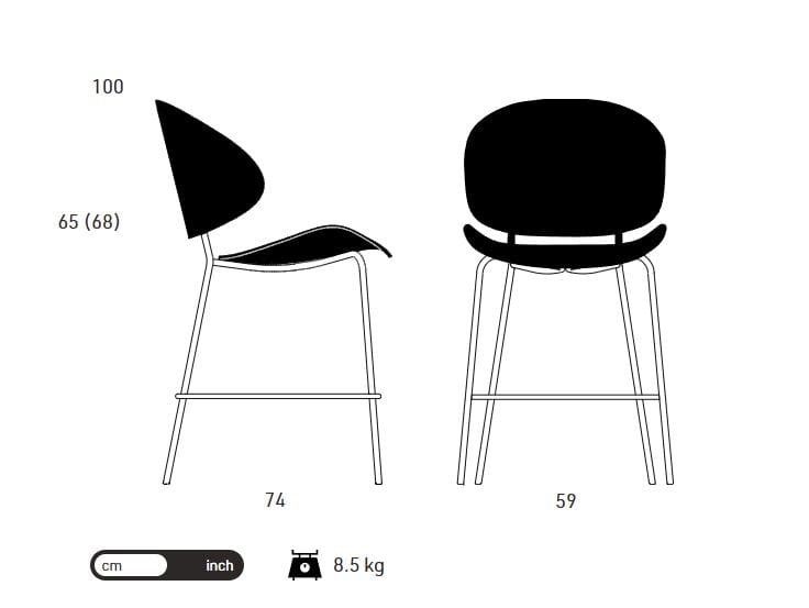 Тканевый мягкий стул KFF Alvaro ARCH-00120757 - Вид №4