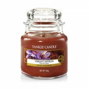 Свеча маленькая в стеклянной банке "Яркий шафран" Vibrant Saffron 104 гр 25-45 часов YANKEE CANDLE  267955 Красный