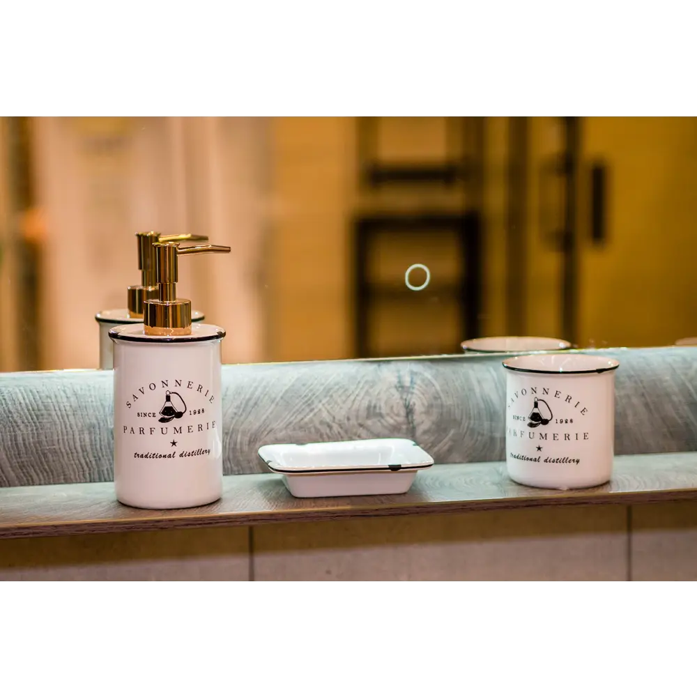 Дозатор для жидкого мыла Wess Parfumer цвет белый чёрный STLM-2012639 - Вид №3