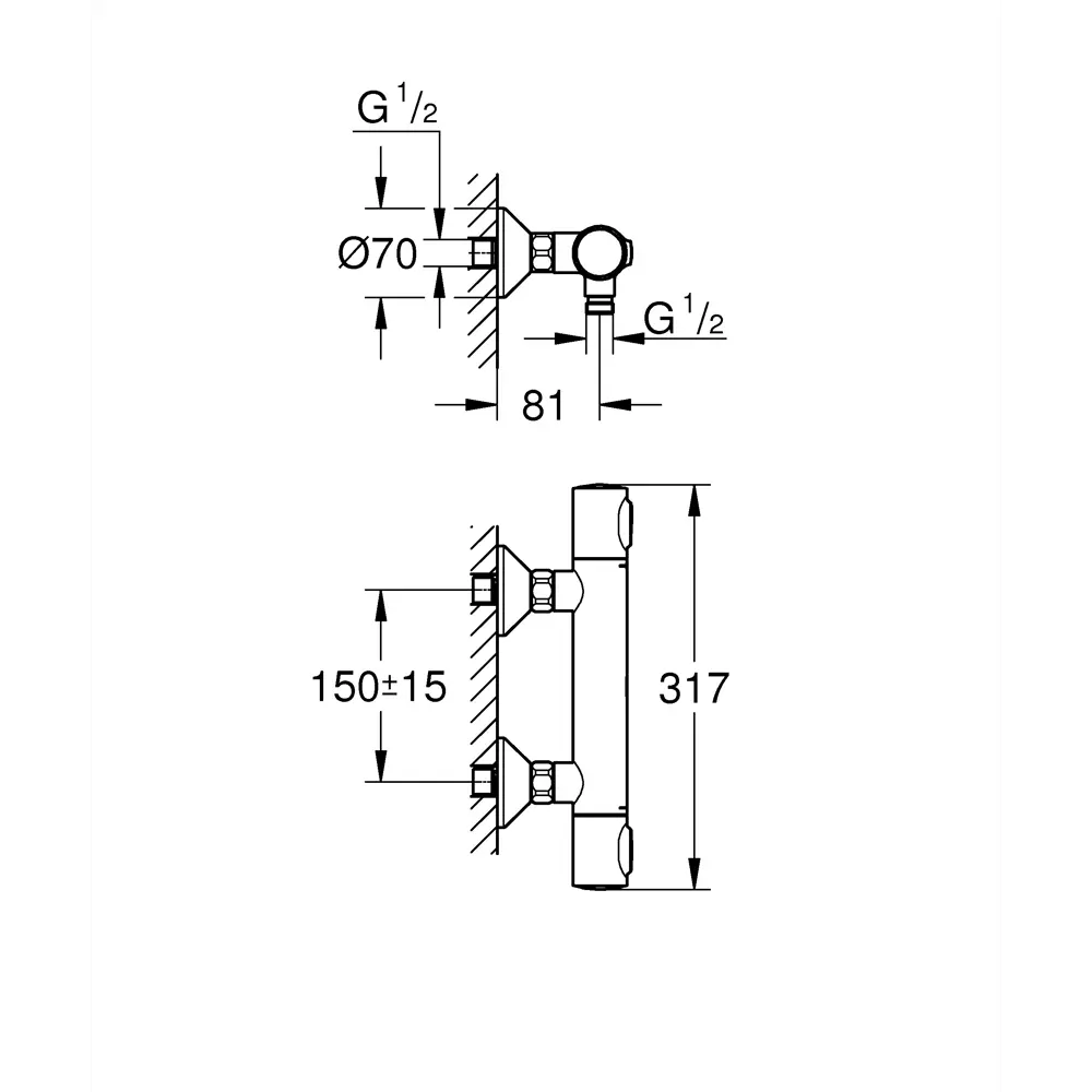 Термостат для душа Grohe Precision Flow, цвет хром STLM-2200655 - Вид №10