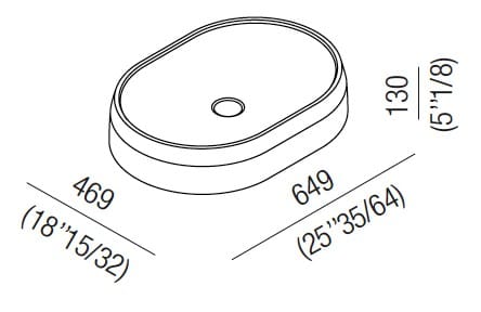 Овальная столешница из Cristalplant® Agape Lariana ARCH-00090790 - Вид №8
