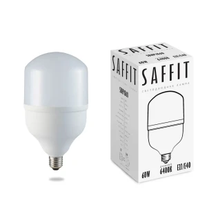 Лампа светодиодная SAFFIT SBHP1060 E27-E40 60W 6400K, Холодный белый (голубой)