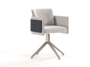 Кожаный операционный офисный стул с подлокотниками