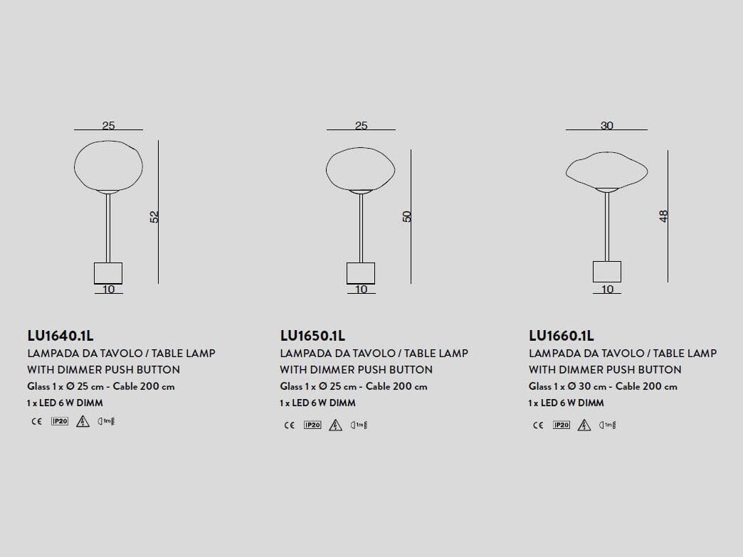 Настольная лампа из дутого стекла Cangini & Tucci Mark ARCH-00104093 - Вид №1