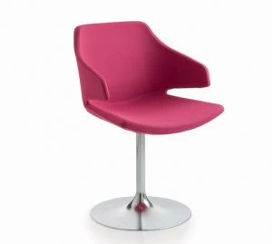 Luxy Вращающееся кресло из ткани с регулируемой высотой с подлокотниками Meraviglia