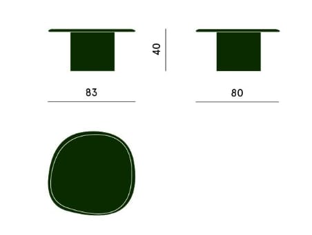 Овальный журнальный столик с лакированной или мраморной столешницей Carpanese Home Rising ARCH-00141006 - Вид №3