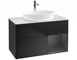 Villeroy&Boch Тумба под раковину Прямоугольная версия FA21HGPD Finion Black Matt Lacquer