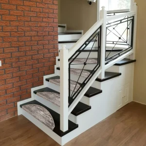 Коврик для ступеней Принт полипропилен 25x65 см цвет коричневый