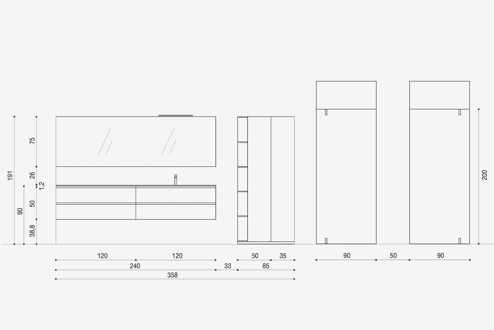 Модульная система ванной комнаты ARCOM ARCH-00004799 - Вид №2